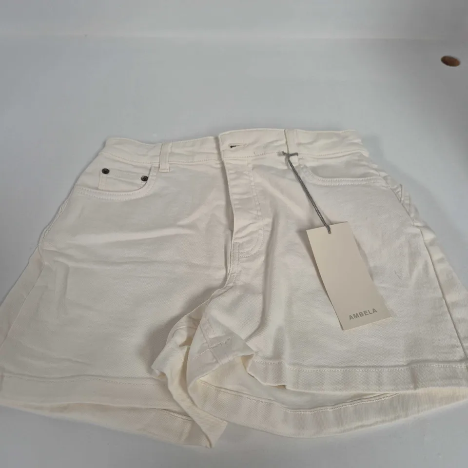 AMBELA WHITE DENIM SHORTS – UK 12