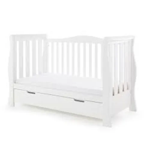 BOXED OBABY STAMFORD LUXE COT BED - WHITE (3 BOXES)