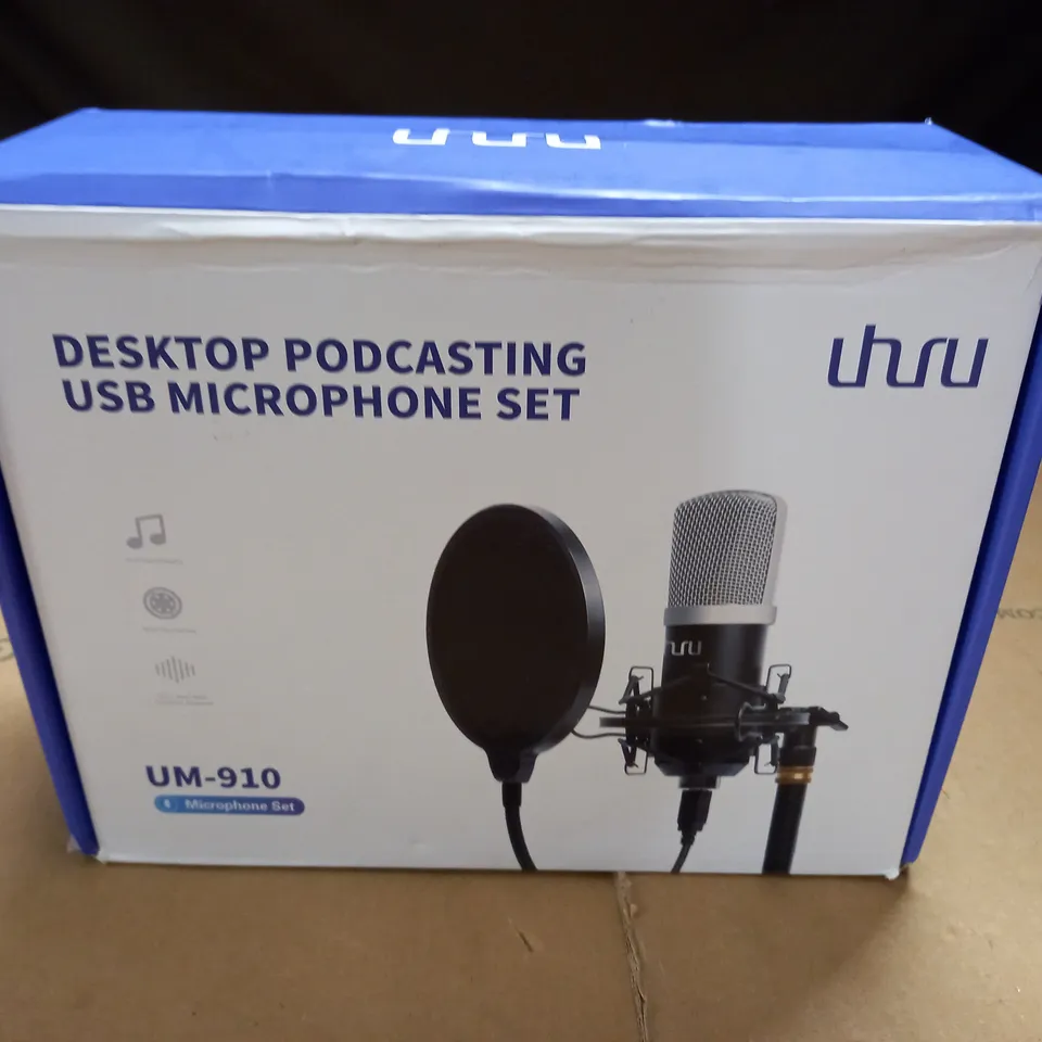BOXED UM-910 DESKTOP PODCASTING USB MICROPHONE SET