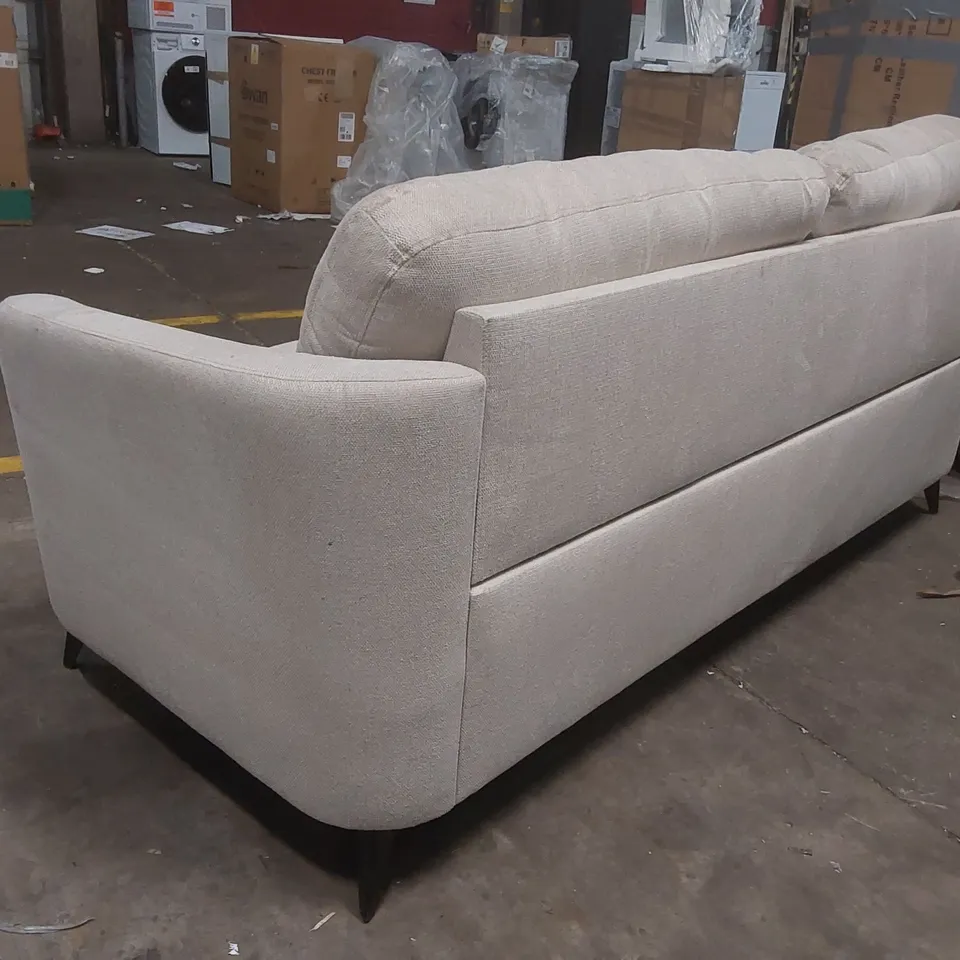 QUALITY DESIGNER 3 SEATER FABRIC UPHOLSTERED SOFA 