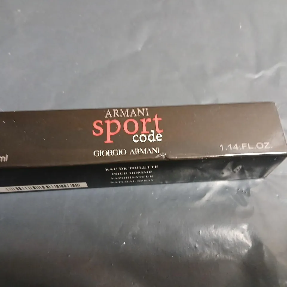 BOXED GIORGIO ARMANI SPORT CODE 33ML