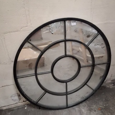 WELLING ROUND BLACK MIRROR 80CM
