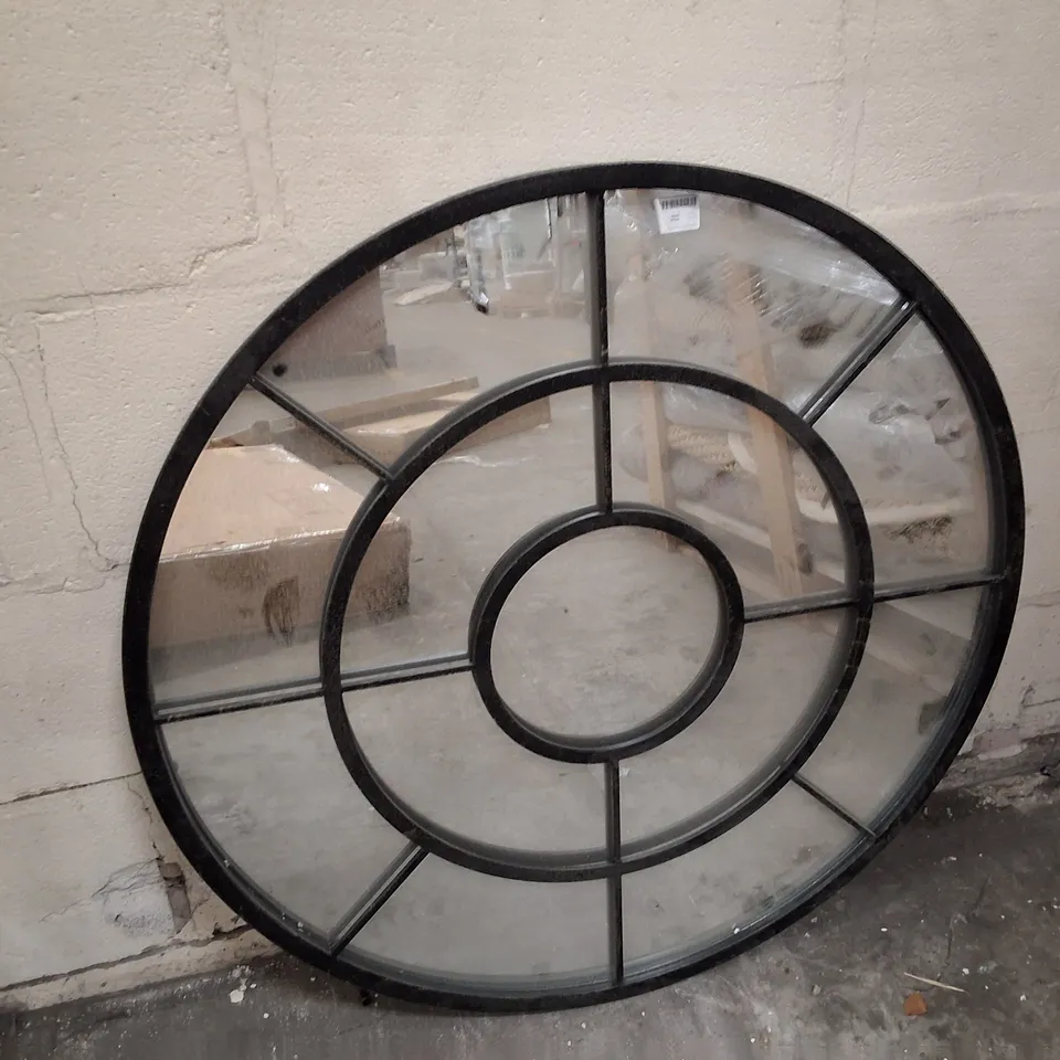 WELLING ROUND BLACK MIRROR 80CM