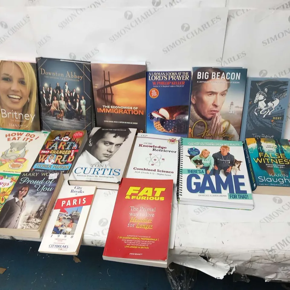 LARGE QUANTITY OF ASSORTED BOOK TITLES INCLUDE FICTION AND NON-FICTION TITLES BY AUTHORS SUCH AS;