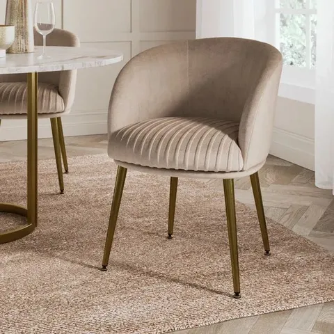 BOXED BELLA DINING CHAIR MINK VELVET