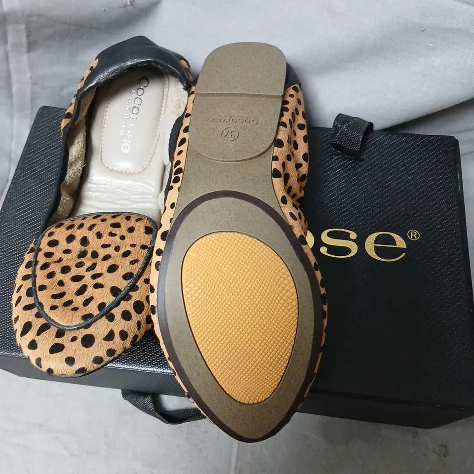 COCOROSE LONDON LEOPARD PRINT BABY SHOES – BOXED (PAIR) SIZE 37