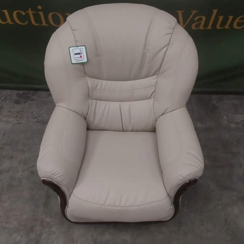 QUALITY DESIGNER ITALIAN MADE LEATHER ARM CHAIR