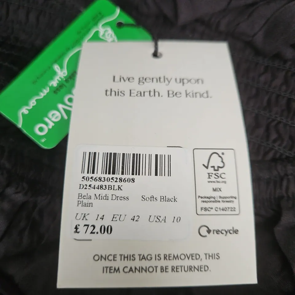 NOBODYS CHILD BELA MIDI DRESS – BLACK, WOMEN'S, UK 14 