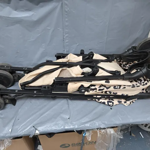 UNBOXED MY BABIIE MB51 PLUS STROLLER FAWN LEOPARD - COLLECTION ONLY 