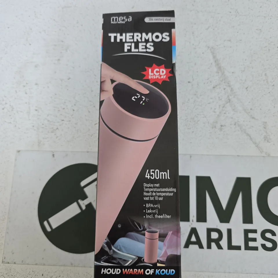 MESA THERMOS FLASK 450ML WITH LCD DISPLAY – PINK