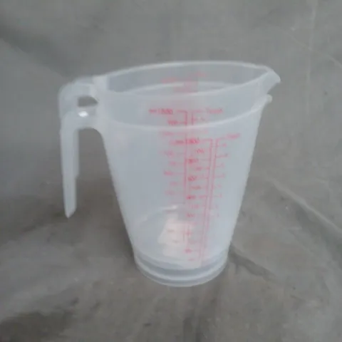 BOX OF APPROXIMATELY 20 ASSORTED HOUSEHOLD ITEMS INCLUDING MEASURING JUGS , DISPOSABLE BREAST PADS AND CHRISTMAS WRAPPING PAPER