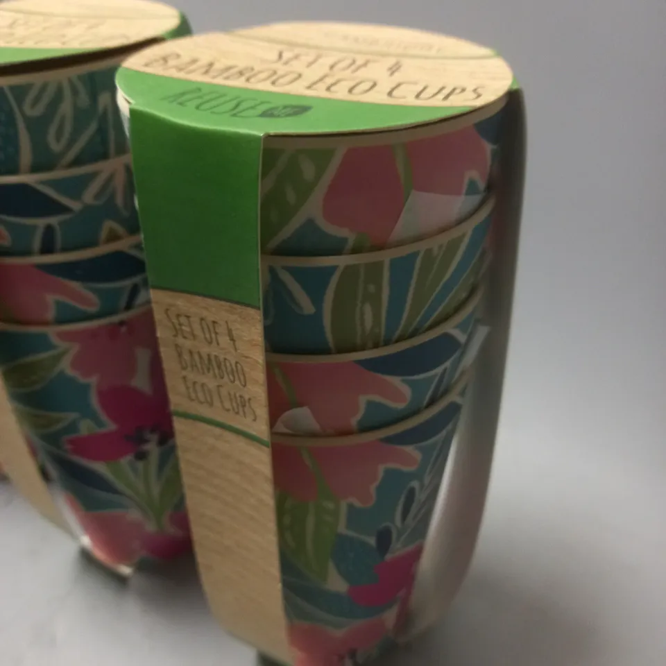 LOT OF 4 CAMBRIDGE BAMBOO ECO CUP 4-PACKS