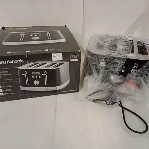 BOXED MORPHY RICHARDS ILLUMINATION 4 SLICE TOASTER - BLACK - 248020