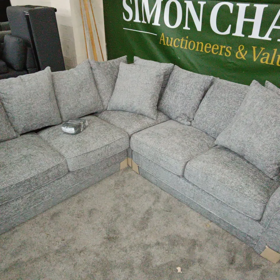 GREY FABRIC CORNER SOFA