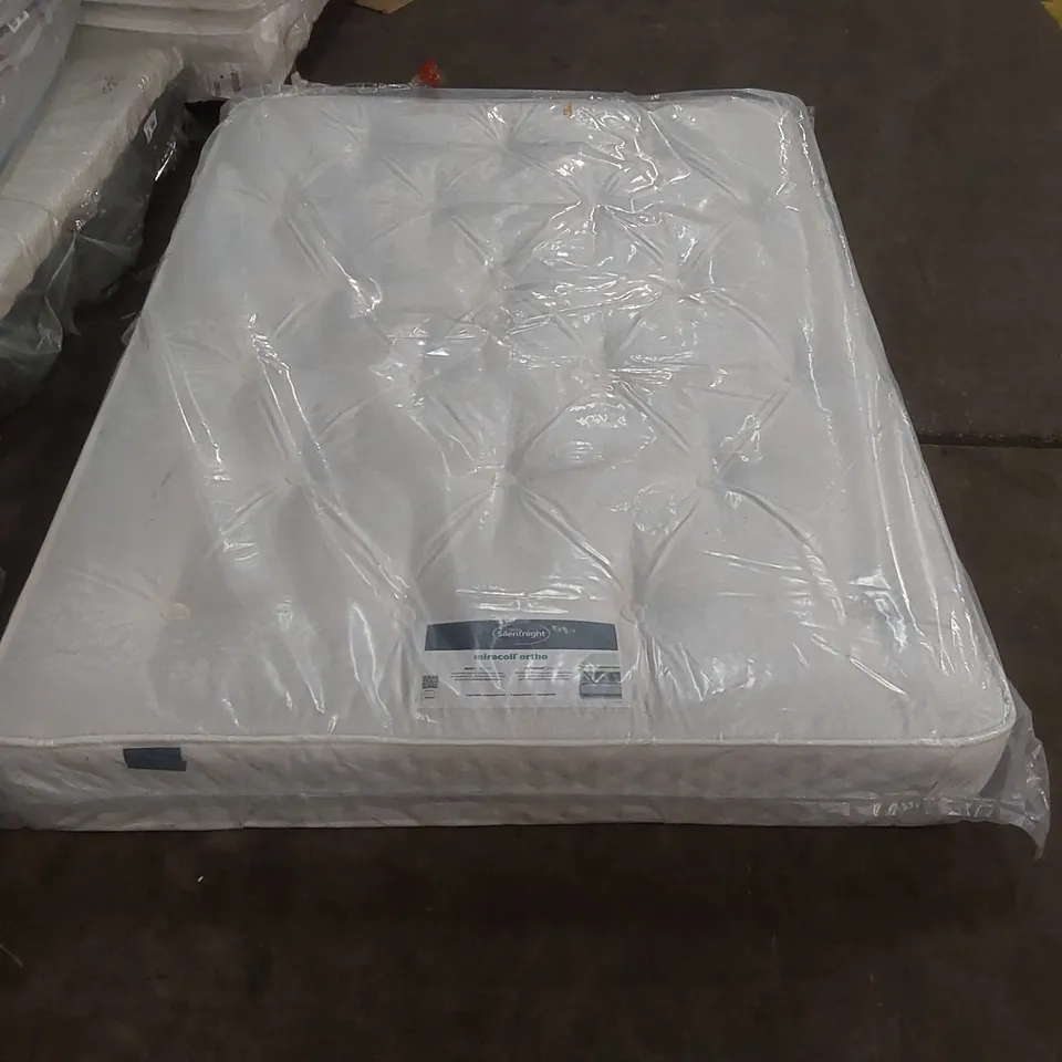 QUALITY BAGGED SILENTNIGHT MIRACOIL ORTHO 4'6 DOUBLE MATTRESS 