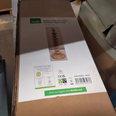 BOXED DUNELM PAINT YOUR OWN BUBBLE TABLE LAMP