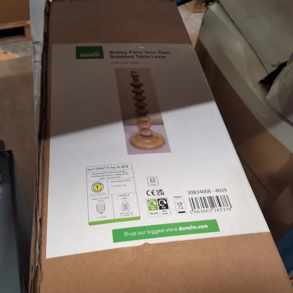 BOXED DUNELM PAINT YOUR OWN BUBBLE TABLE LAMP