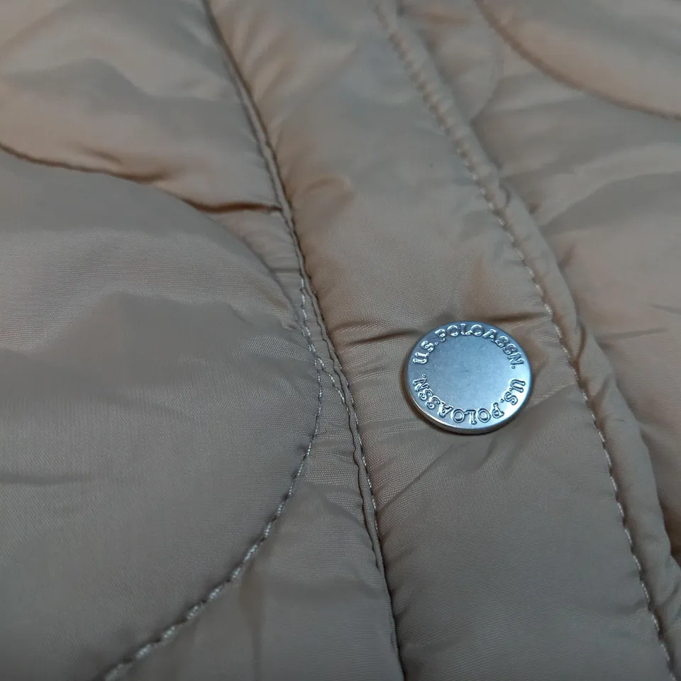 U.S POLO ASSN STONE/LOGO PADDED JACKET - LARGE