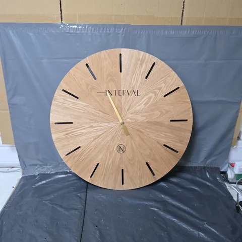 INTERVAL WOODEN WALL CLOCK - COLLECTION ONLY