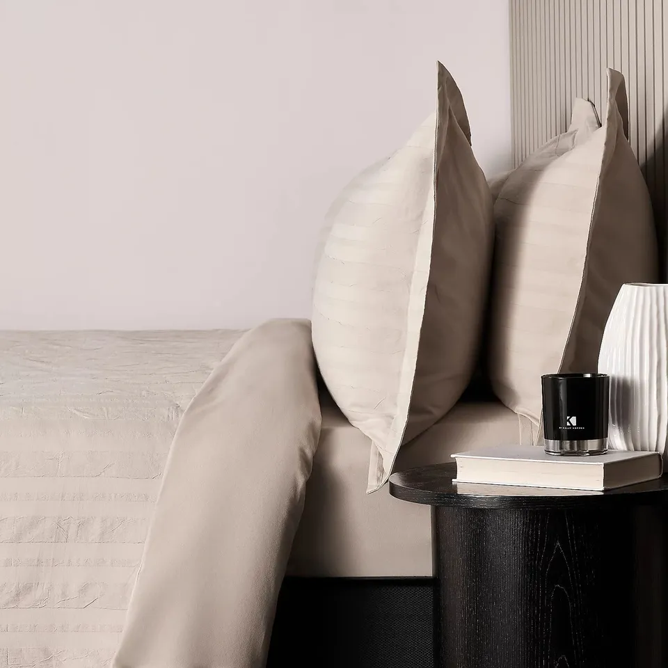 K BY KELLY HOPPEN 100% COTTON MATELASSE 6 PIECE DUVET SET - UNBOXED 