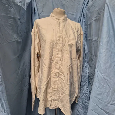 YVES SAINT LAURENT POUR HOMME BEIGE OXFORD COTTON SHIRT β UK XL
