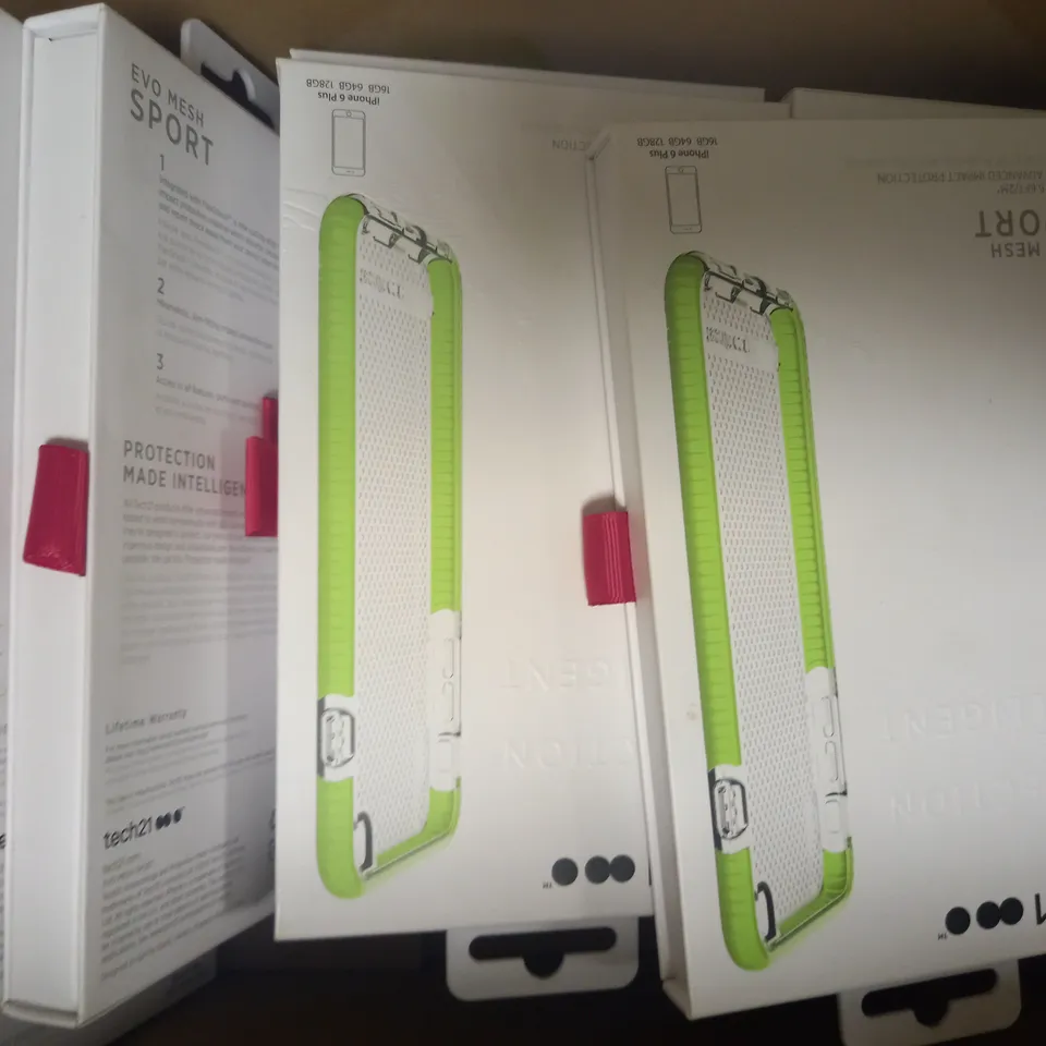 LOT OF APPROXIMATELY 10 TECH 21 EVO MESH SPORT CASES FOR IPHONE 6 PLUS IN GREEN