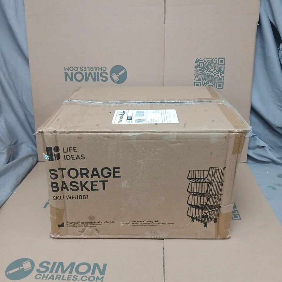 LIFE IDEAS STORAGE BASKET BOXED BLACK