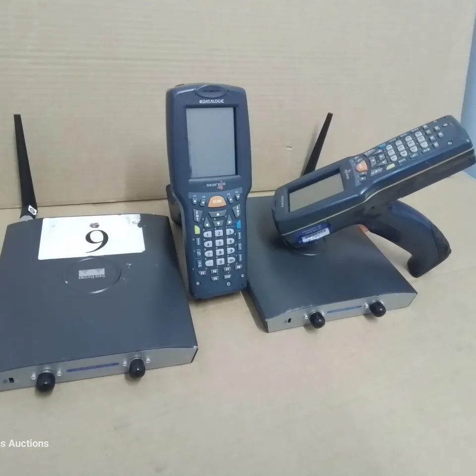 APPROXIMATELY 32 DATALOGIC MOBILE DATA TERMINALS Model DL-SKORPIO-G 701-902 & 2 CISCO WIFI UNITS