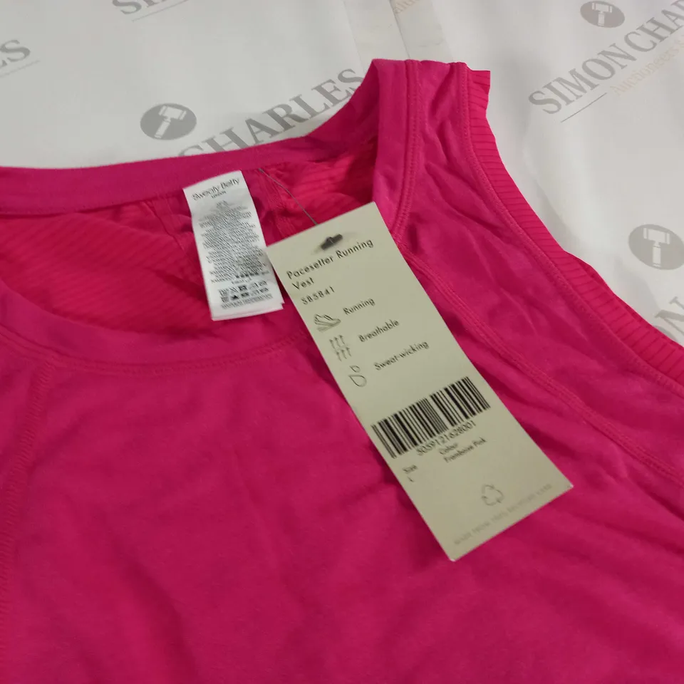SWEATY BETTY PACESETTER RUNNING VEST IN PINK - L
