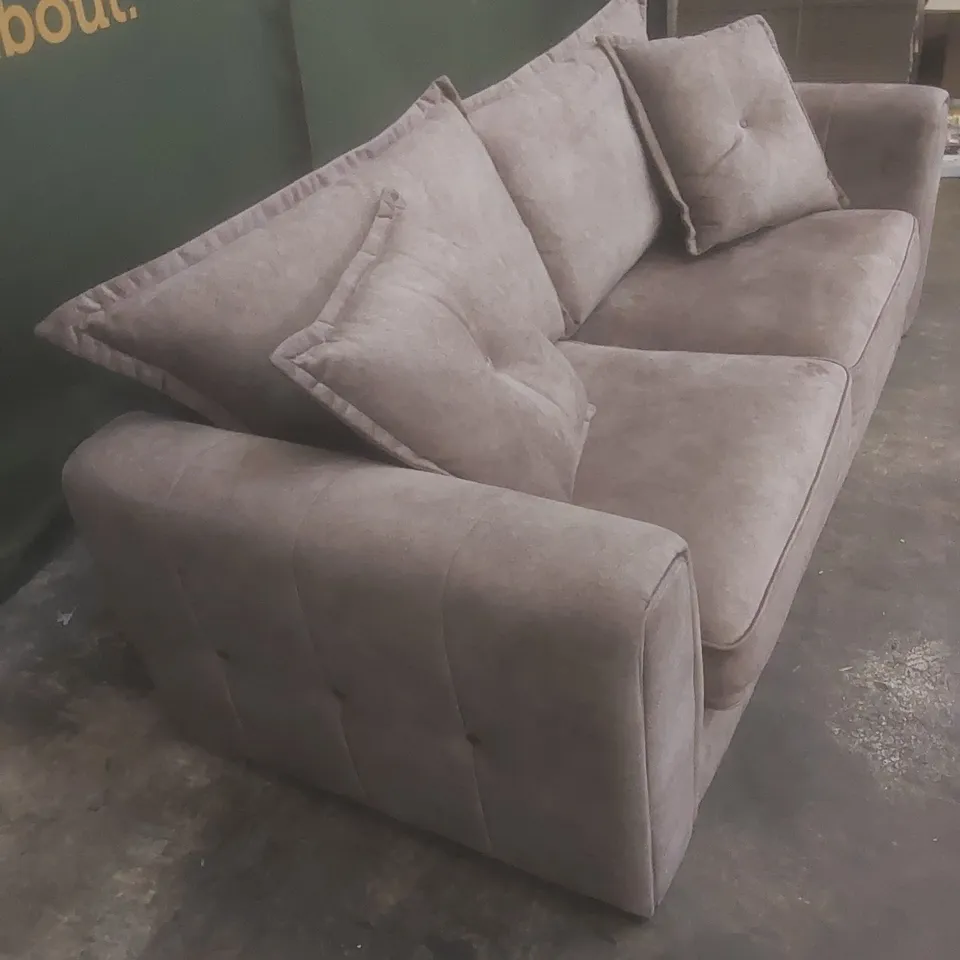 DESIGNER FABRIC UPHOLSTERED 3 SEATER SOFA 