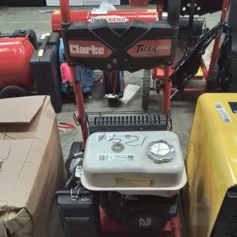 CLARKE XR160 PORTABLE PETROL ENGINE ON RED TROLLEY FRAME – 6.5 HP