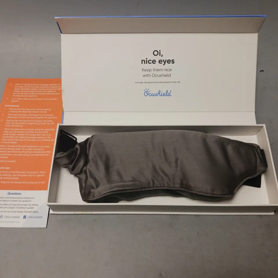 BOXED OCUSHIELD BAMBOO WEIGHTED SLEEP-EYE MASK