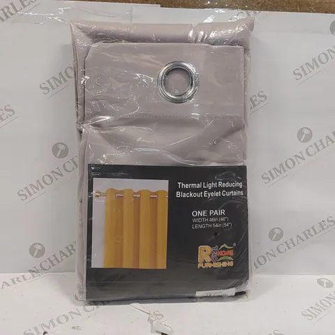 BAGGED FRASCO POLYESTER BLACKOUT THERMAL EYELET CURTAINS // 46 X 54" (1 ITEM)