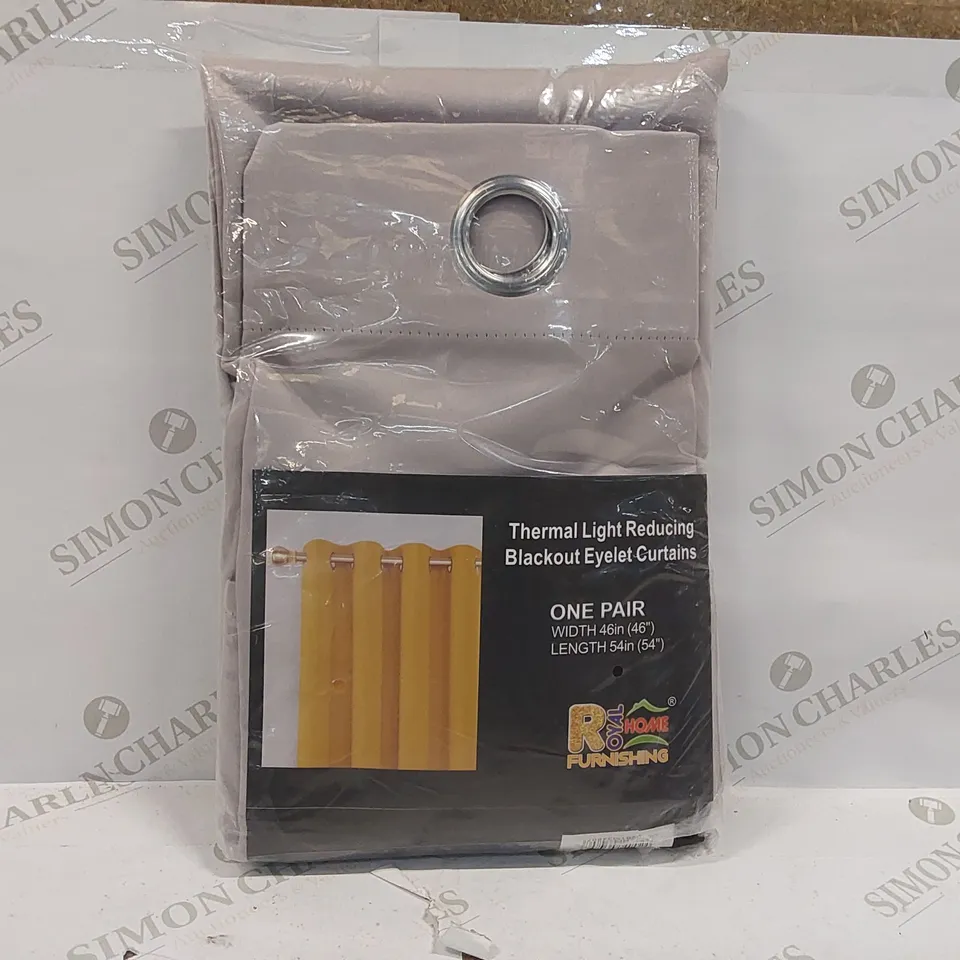 BAGGED FRASCO POLYESTER BLACKOUT THERMAL EYELET CURTAINS // 46 X 54" (1 ITEM)