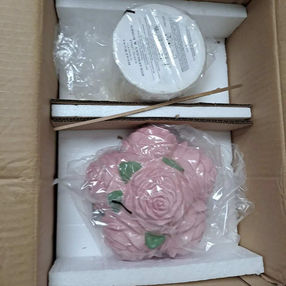 BOXED HOMEWORX BY SLATKIN & CO. FLOWER POT CERAMIC CANDLE