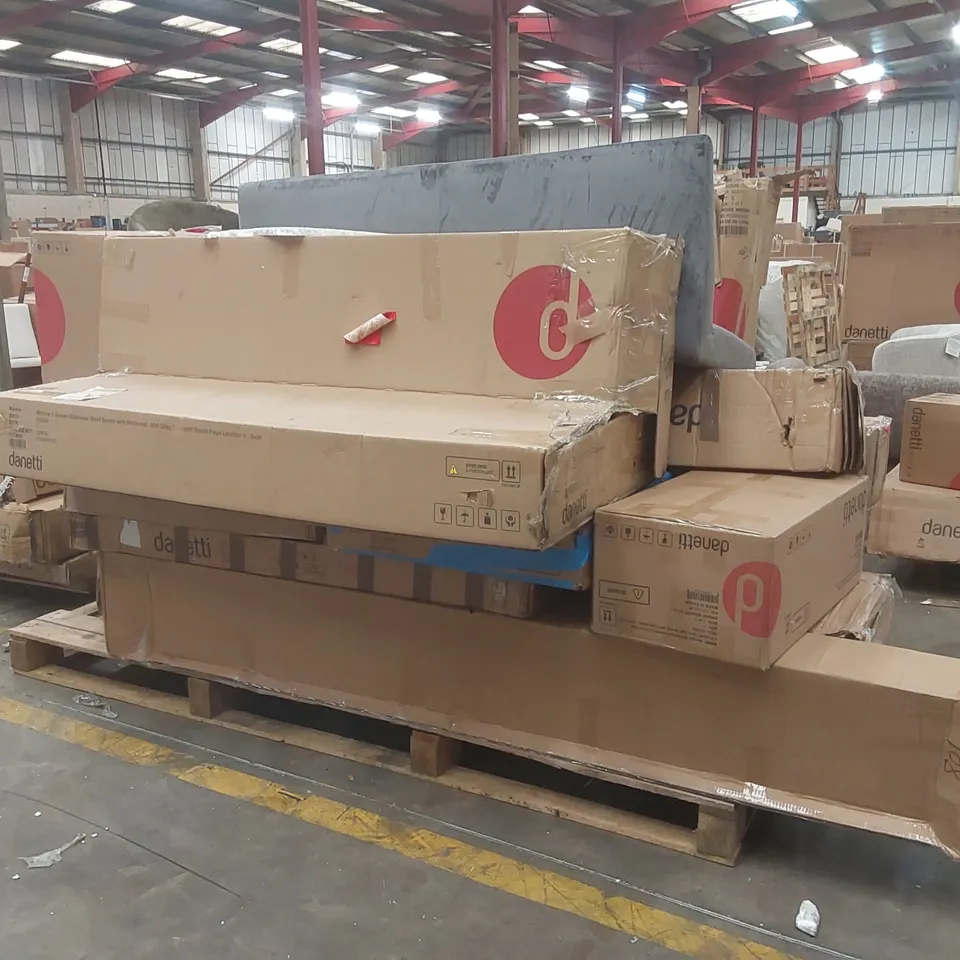 PALLET CONTAINING A LARGE QUANTITY OF ASSORTED DANETTI FURNITURE PARTS