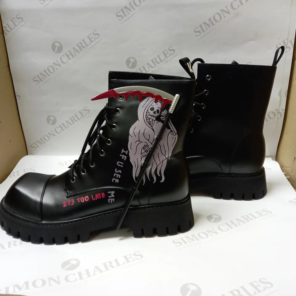DESIGNER KOI VEGAN NIGHTWALKER MENS SCYTHE BOOTS SIZE 11