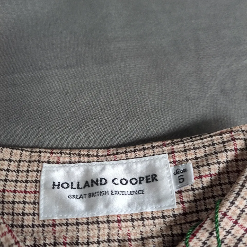HOLLAND COOPER HERITAGE SHIRT – OATMEAL CHECK, UK SIZE 6 