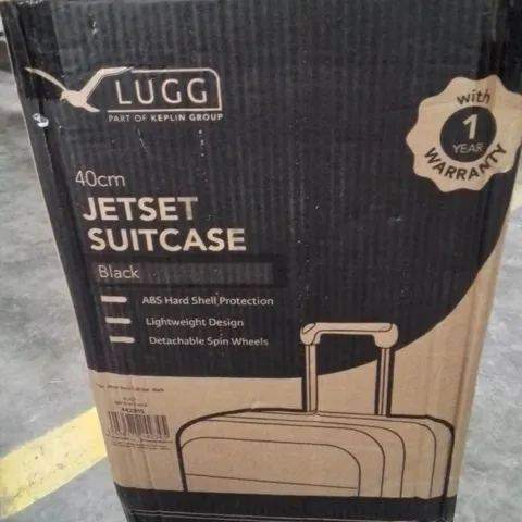BOXED KEPLIN LUGG 40CM JETSET SUITCASE BLACK COLOUR 