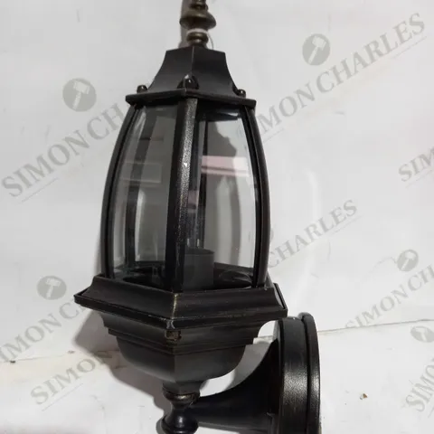 DESIGNER OUTDOOR WALL LIGHT - AGED BRASS FINISH - COLLECTION ONLY