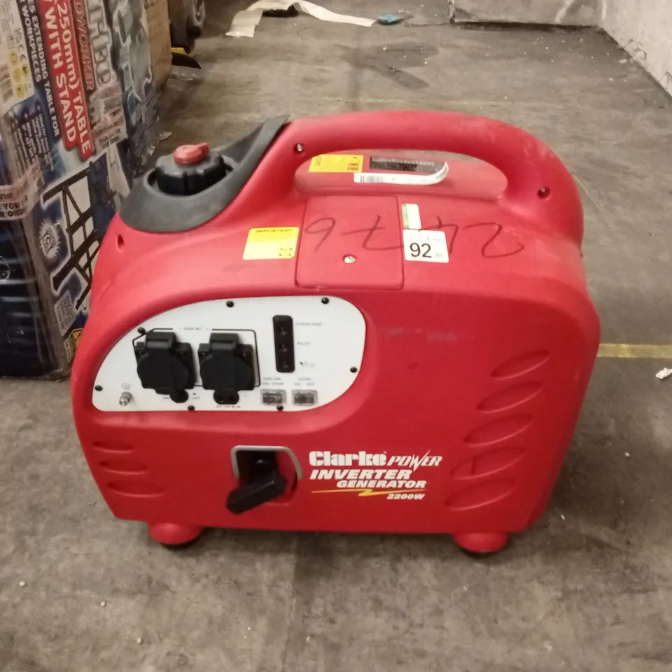 CLARKE IG2200A 2.2KW PETROL INVERTER GENERATOR