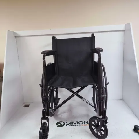 MANUAL WHEELCHAIR, BLACK, FOLDABLE