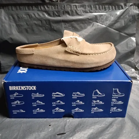 BIRKENSTOCK SUEDE SLIP-ON SHOES – TAUPE SIZE 8