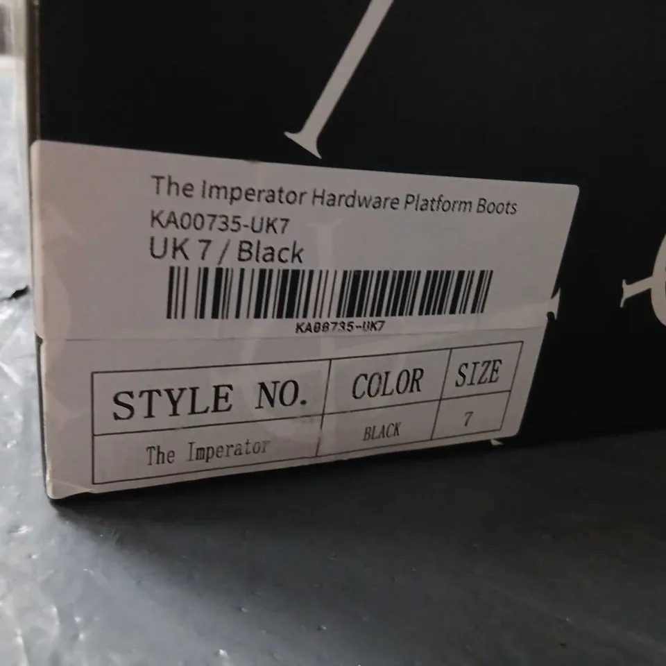 KOI X GHOST THE IMPERATOR HARDWARE PLATFORM BOOTS – UK7, BLACK