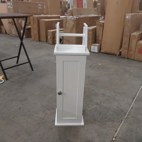 SMALL WOODEN 1 DOOR CABINET - WHITE
