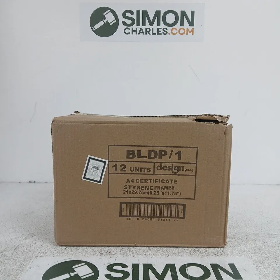 A4 CERTIFICATE STYRENE FRAMES – 12 PACK (21 X 29.7 CM)