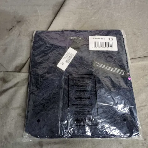 ROMAN C-LACE FRONT TOP – NAVY, UK SIZE 16