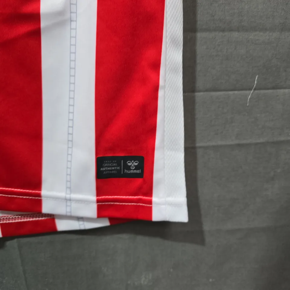SUNDERLAND AFC HOME KIT FOOTBALL SHIRT – RED & WHITE STRIPES, HUMMEL, W88 SPONSOR (MEN'S)