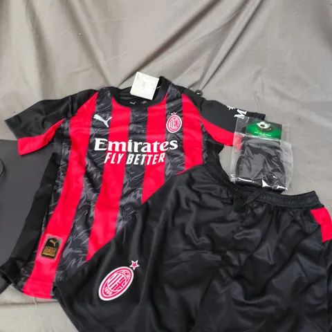 AC MILAN KIDS FOOTBALL JERSEY, SHORTS AND SOCKS SIZE 26