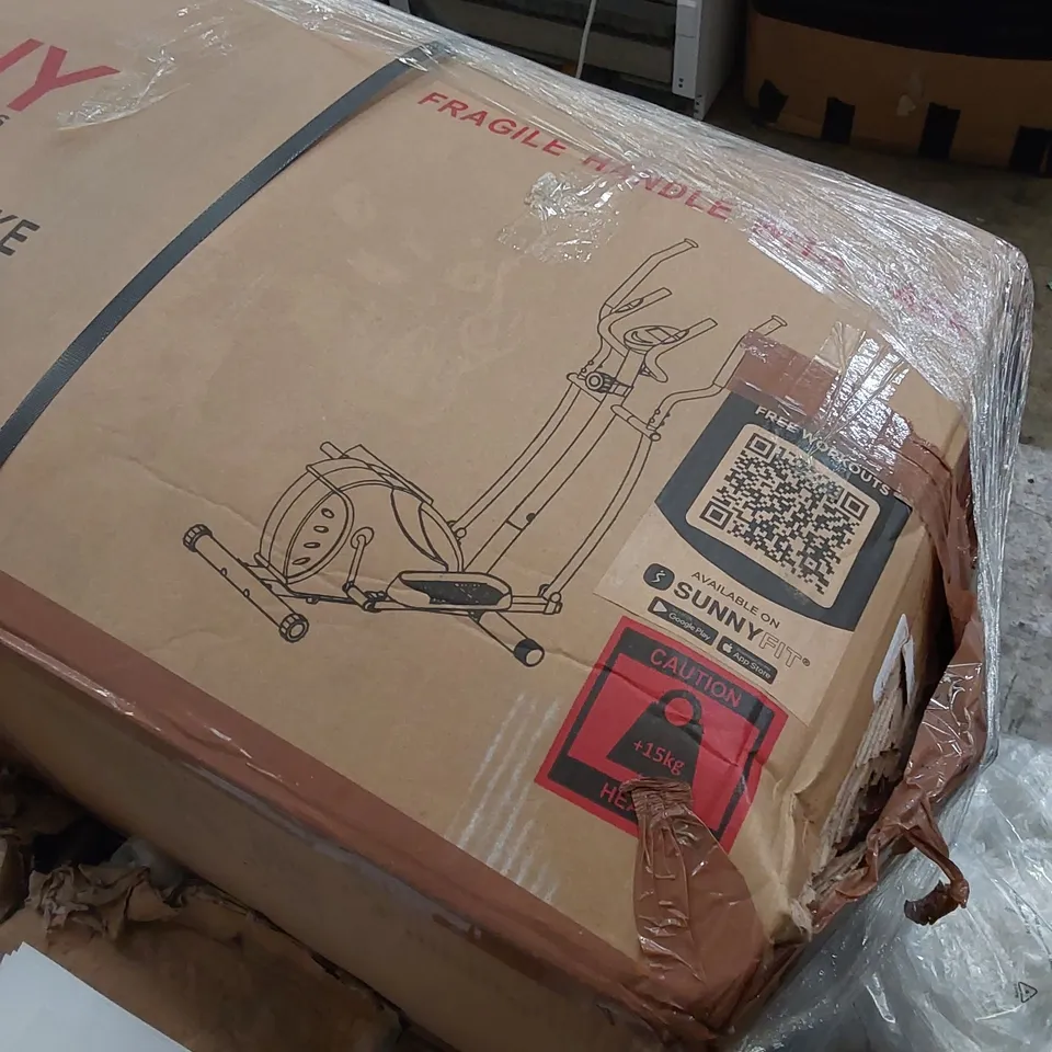 SUNNY HEALTH & FITNESS MAGNETIC ELLIPTICAL BIKE AND VEVOR 13 X 20 FT CARPORT CAR CANOPY WHITE